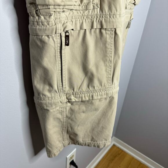 JNCO Jeans Khaki Cream Cargo Pants  Wide Leg Skater Raver Y2K Vintage 90s Sz. 18 - Picture 4 of 14